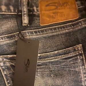 Mens silver jeans